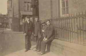 Waiting for the club to open 1904